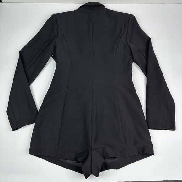 Endless Rose Women's Black Double Breasted Long Sleeve Blazer Romper Medium - Picture 7 of 16